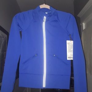 Blue running jacket
